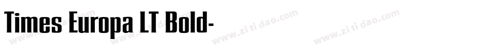 Times Europa LT Bold字体转换